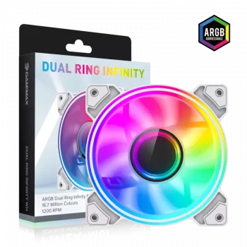 Gamemax | Datora ventilators | DUAL RING INFINITY | Balts