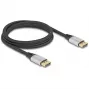 DeLOCK DisplayPort kabelis 16K 60 Hz 2 m sudraba metāls