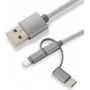 CoreParts MOBX-ACC-003 USB kabelis 1 m Micro-USB A Micro-USB B Pelēks