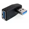 Kabeļu savienotāja adapteris DeLOCK 65341 USB 3.0 Melns