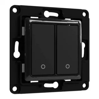 Gaismas slēdzis Shelly Wall Switch 2 melns vadības pogas savietojamība Shelly 2.5