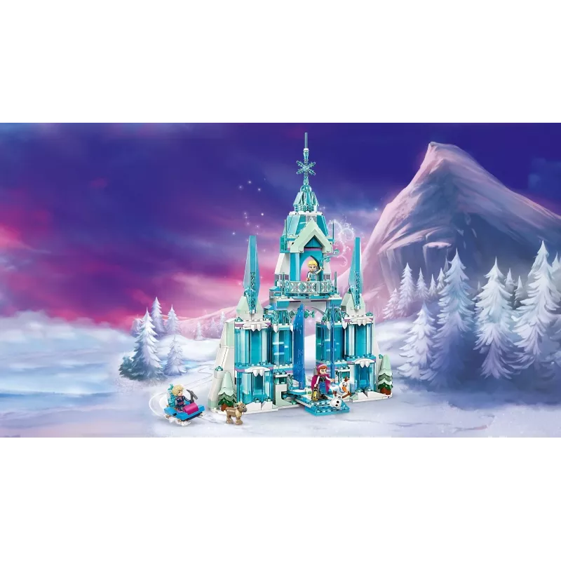 Konstrukcijas rotaļlieta LEGO Disney Princess Elsas Ziemas pils 43244 — būvējams komplekts radošai rotaļai