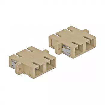 Optisko šķiedru adapteris DELOCK SC sievišķais–sievišķais, bēšs, 4 gab. iepakojumā (modelis 85996)