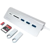 Satechi Type-C Alumīnija USB centrmezgls un karšu lasītājs, Sudraba, ST-TCHCRS