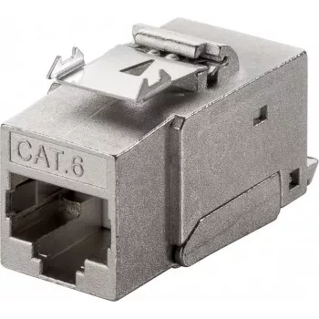 Wentronic Goobay CAT 6 KeyStone RJ45 ligzda, STP ekranēta, 250 MHz - Savienojums: LSA, cinka spiedlieta korpuss (90863)