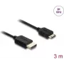 HDMI kabelis DELOCK 81686 — 3 m, HDMI Type A (vīr.) uz HDMI Type C (Mini, vīr.), 48 Gbit/s, līdz 7680×4320