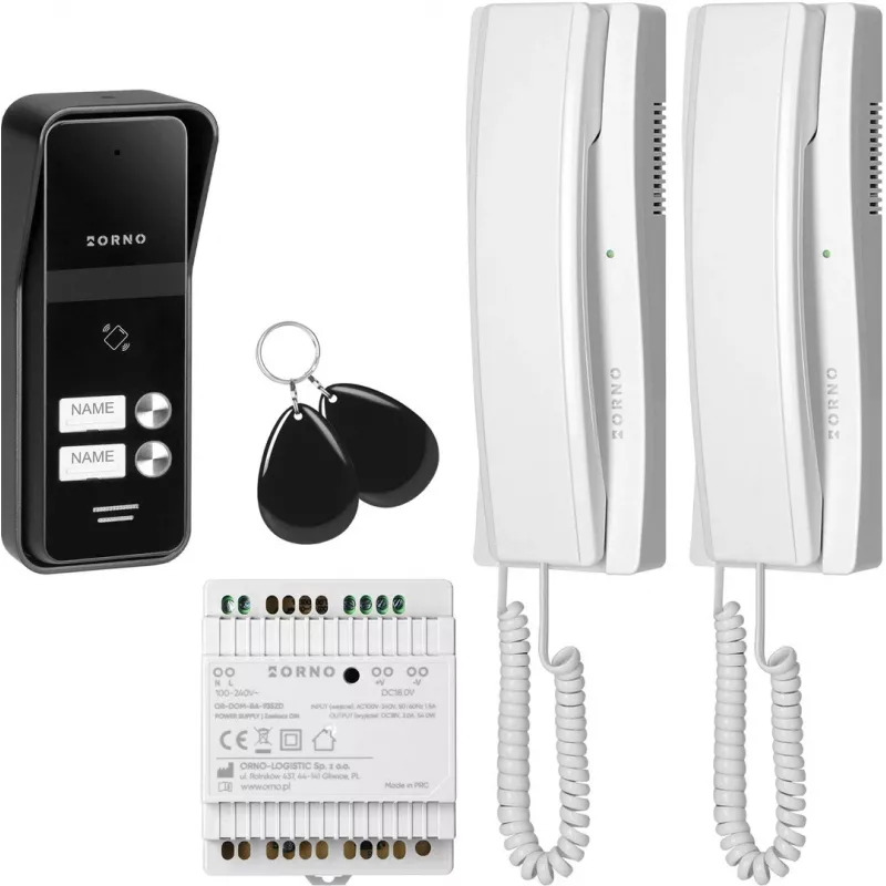 Domofons ORNO OR-DOM-BA-936ZD/W 2 vadu/2 ģimeņu