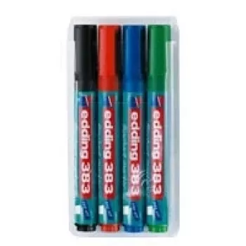 Marker Edding 383 Chisel tip Melns Blue zaļa Red