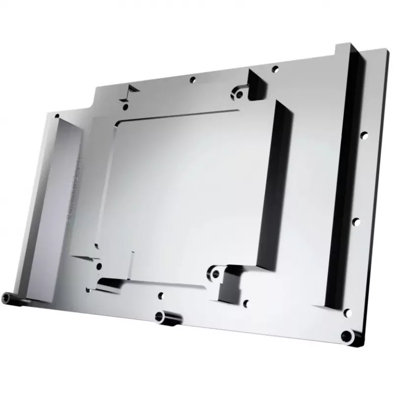 Aizmugurējā plāksne Alphacool Core Alumīnija Hroma Varš Melna 148.5x201.4x34.4mm