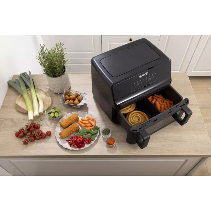 Gorenje gaisa fritieris | AF2700BP | Jauda 2700 W | Tilpums 9 L | Melns