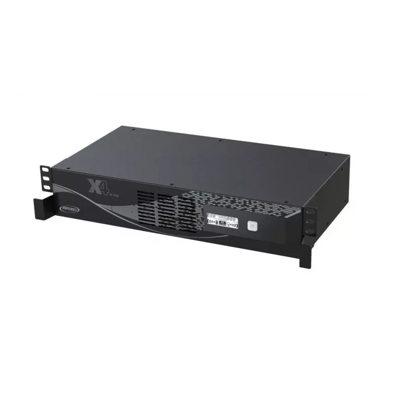 Rackmount UPS Infosec X4 2000 RM Plus 2 kVA / 1200 W, 10 Type F kontaktligzdas, LCD, Line-Interactive