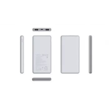 Ārējais akumulators Xiaomi BHR9350GL 10000 mAh Li‑Ion, Quick Charge 3+, USB‑A + USB‑C, 3 A izeja, Balts