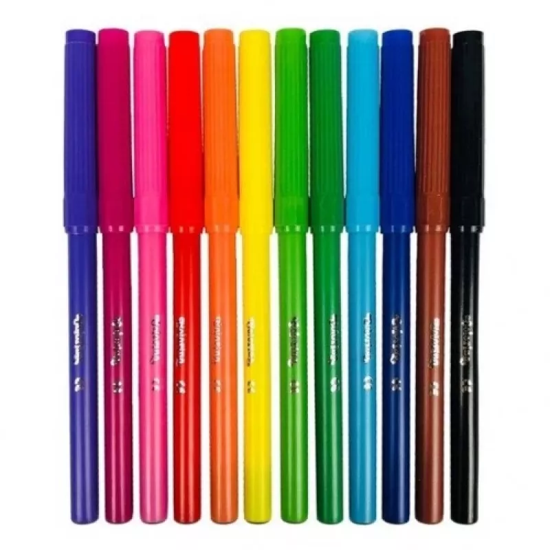 Colorino Kids šķiedru pildspalvas 12 krāsas