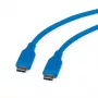 ROLINE USB 2.0 kabelis C-C ST/ST Silikons 60W 1m Zils - Kabelis - Digitālais/Dati (11.02.9123)