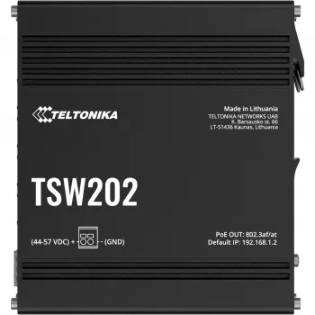 Teltonika TSW202 Pārvaldāms L2 Gigabitu Ethernet (10/100/1000) barošana caur Ethernet (PoE) alumīnijs, zils
