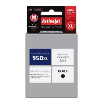 Activejet AH-950BRX tinte (aizstāj HP 950XL CN045AE; Premium; 80 ml; melna)