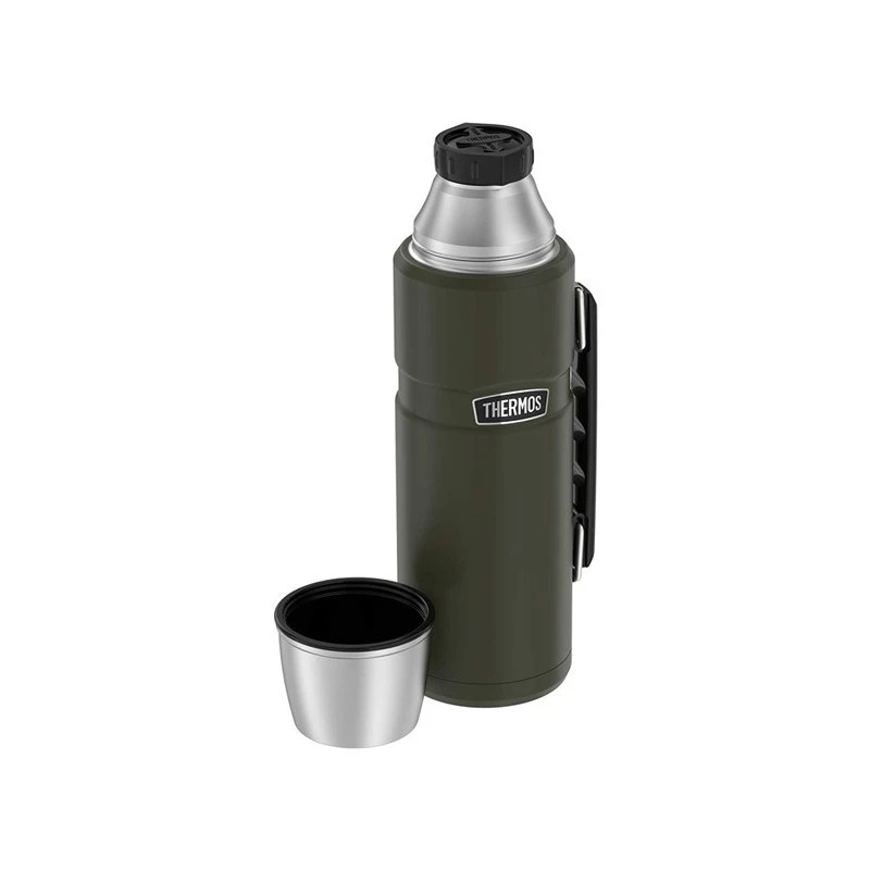 Termopudele THERMOS TH-170028 470 ml, vakuumizolēts nerūsējošais tērauds, armijas zaļa, 24 h karsts/auksts