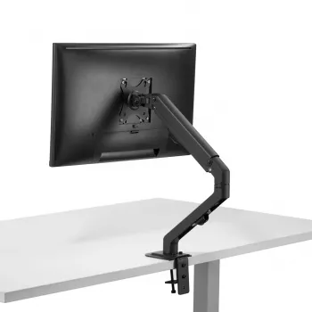 Monitora stiprinājums MACLEAN MC-906 17 collu–27 collu displejiem, VESA 75x75–100x100, regulējams augstums, slīpums un rotācija, atbalsta līdz 7 kg