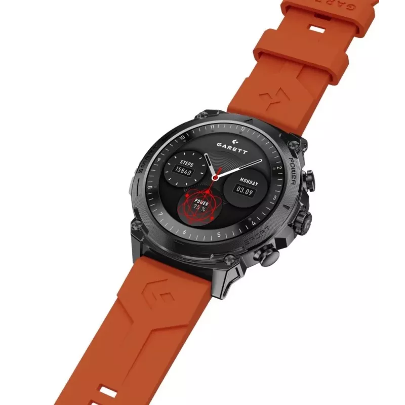 Smartwatch Garett Atom Melns Steel