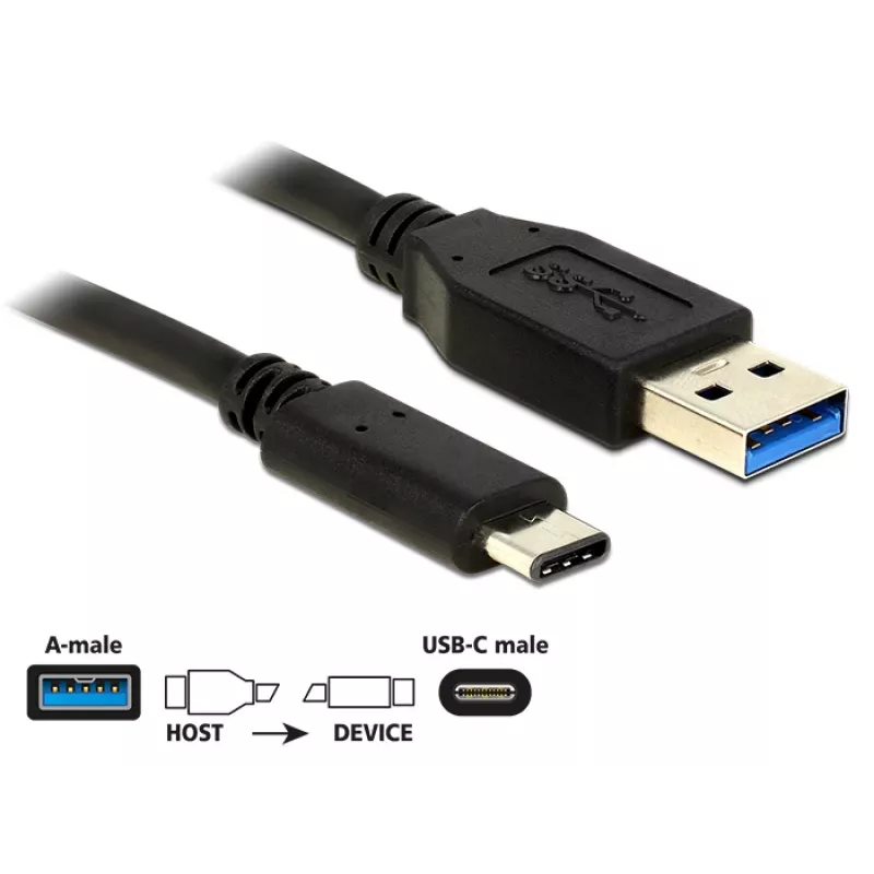 USB kabelis DeLOCK 1m USB3.1-C/USB3.1-A 83870