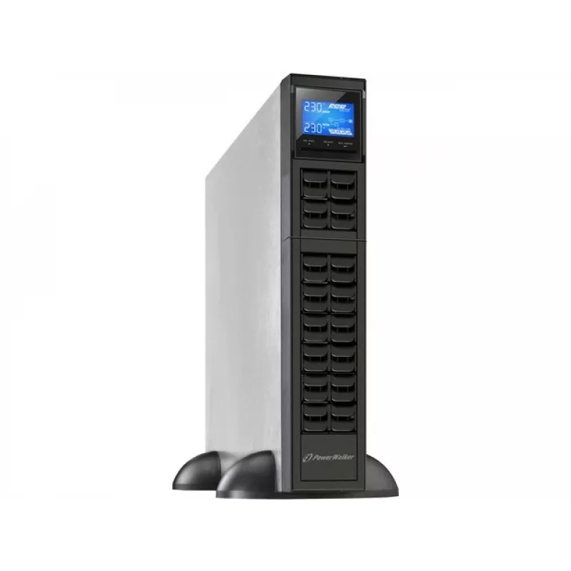 PowerWalker VFI 1000CRM LCD nepārtrauktās barošanas avots (UPS) Dubultās pārveidošanas (Online) 1 kVA 800 W 3 AC kontaktligzdas