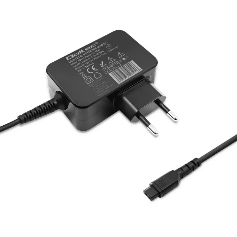 Universāls strāvas adapteris QOLTEC 52414 65W ar 10 maināmiem spraudņiem