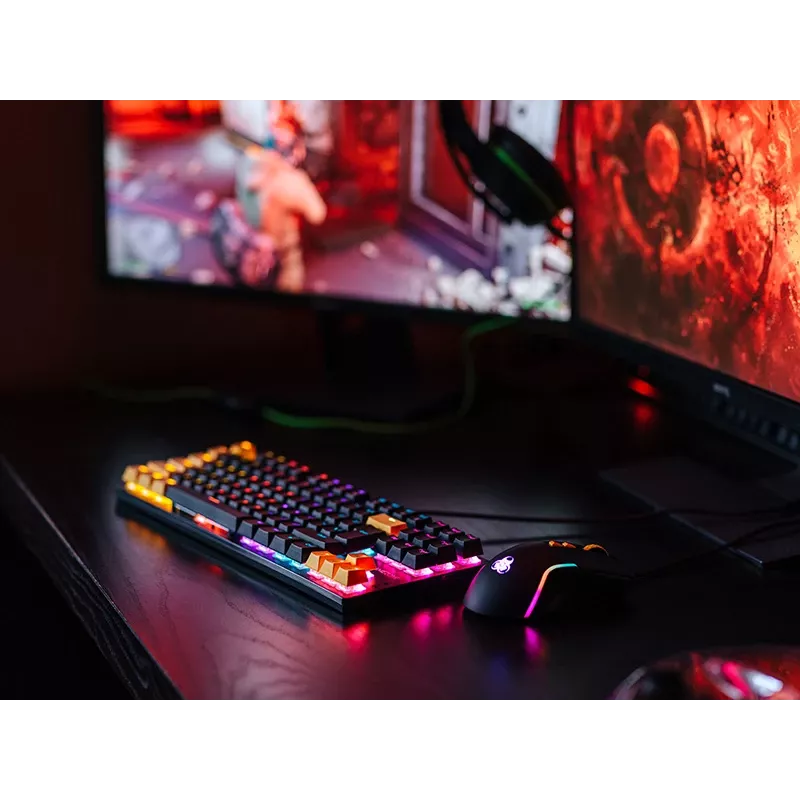 Tracer HORNET 87 tastatūra ar peli Gaming USB QWERTY angļu melna, dzeltena