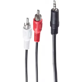 Audio kabelis ShiverPeaks 3,5 mm/2 x RCA 1,5 m