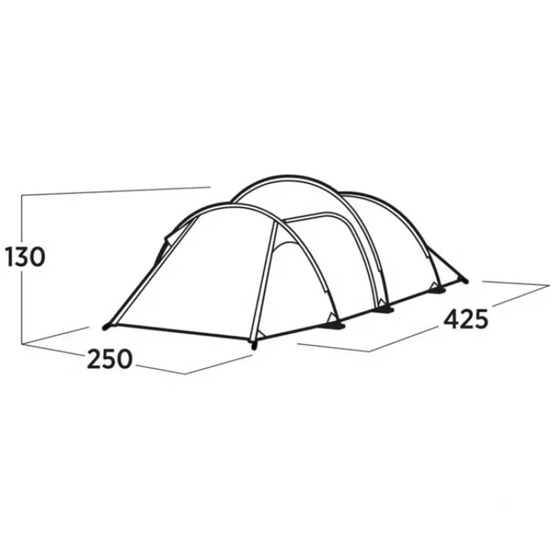Easy Camp Hemsedal 4 zaļa tunelveida telts