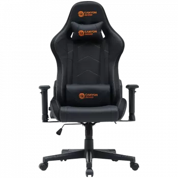 Spēļu krēsls CANYON Irida RGBCH03 RGB melns ar ergonomisku dizainu, regulējamiem roku balstiem, atgāžamu atzveltni