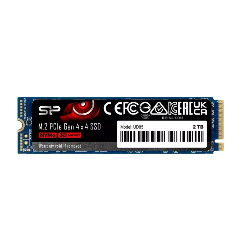 M.2 SSD Silicon Power 250 GB PCIe 4.0 NVMe UD85 — 2280, Lasīšana 3300 MB/s, Rakstīšana 1300 MB/s