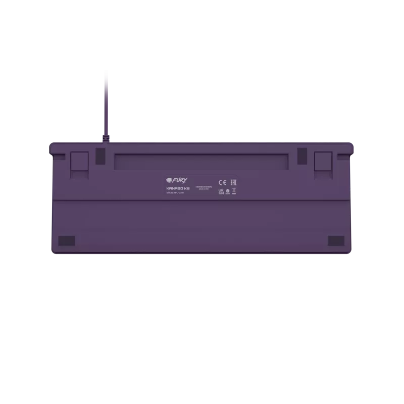 NATEC Fury Gaming Keyboard Kanabo K2 US balti izgaismota mehāniskā pelēki violeta