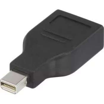 DisplayPort adapteris Renkforce 1391524 — 1x Mini-DisplayPort spraudnis uz 1x DisplayPort ligzdu, melns