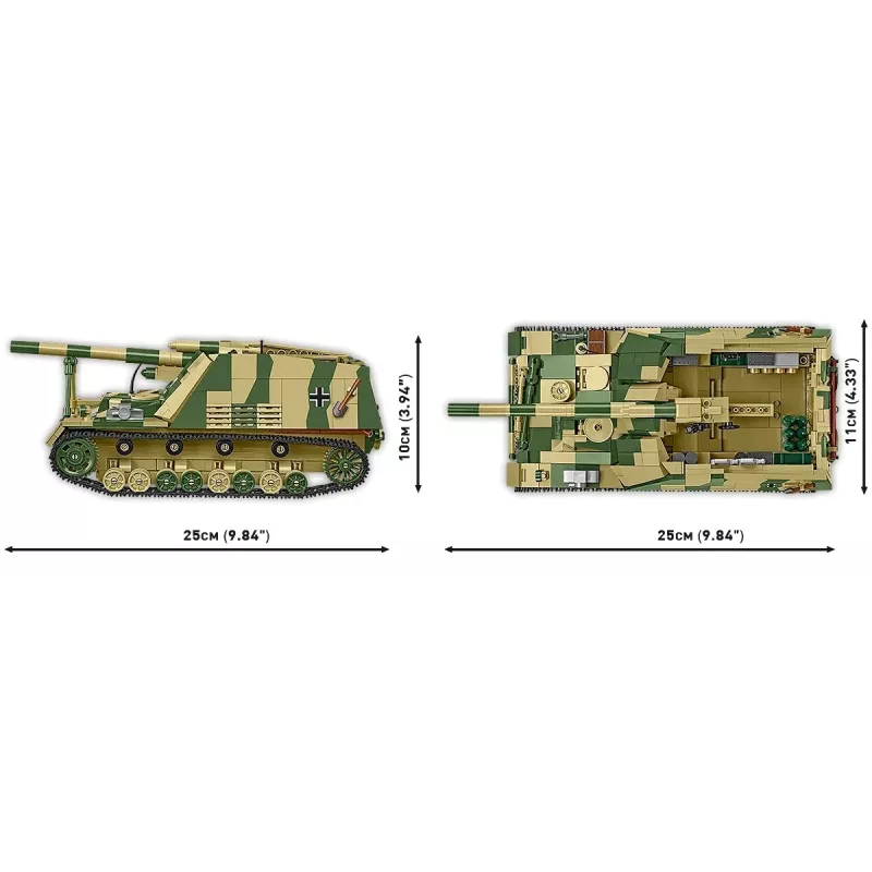 Konstruktora komplekts Cobi Panzehaubitze Hummel 1118 detaļu modelis