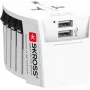 SKROSS MUV USB pasaules adapteris, strāvas adapteris, 2x USB