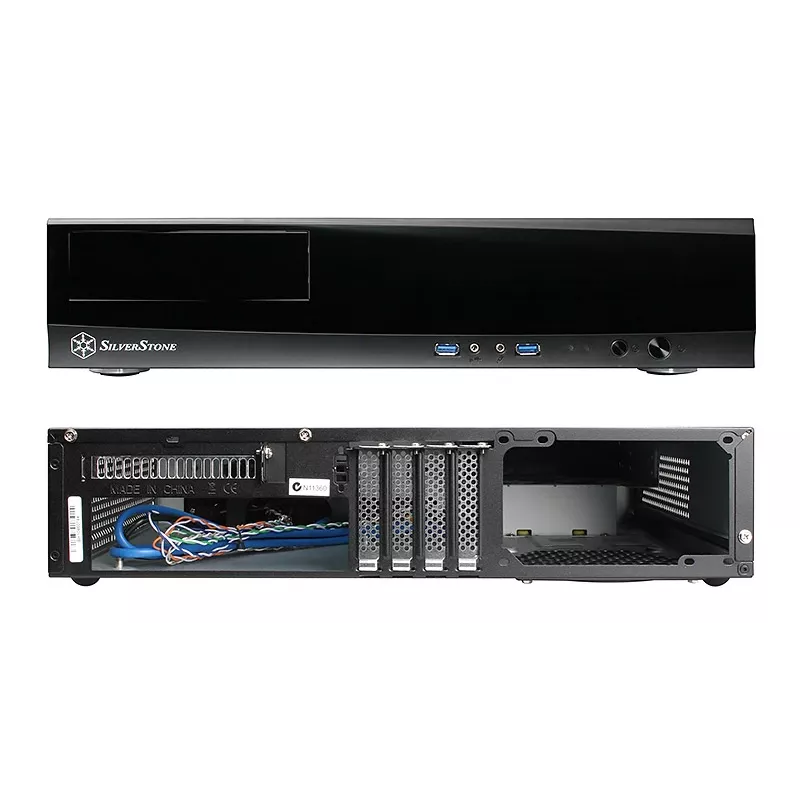 SilverStone MILO ML03 - Galda dators - Mikro-ATX - bez barošanas bloka (ATX / PS/2) - Melns - USB/Audio (SST-ML03B-R)
