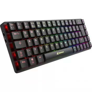 Sharkoon PureWriter W65 tastatūra, spēlēm, RF bezvadu, QWERTZ, vācu, melna