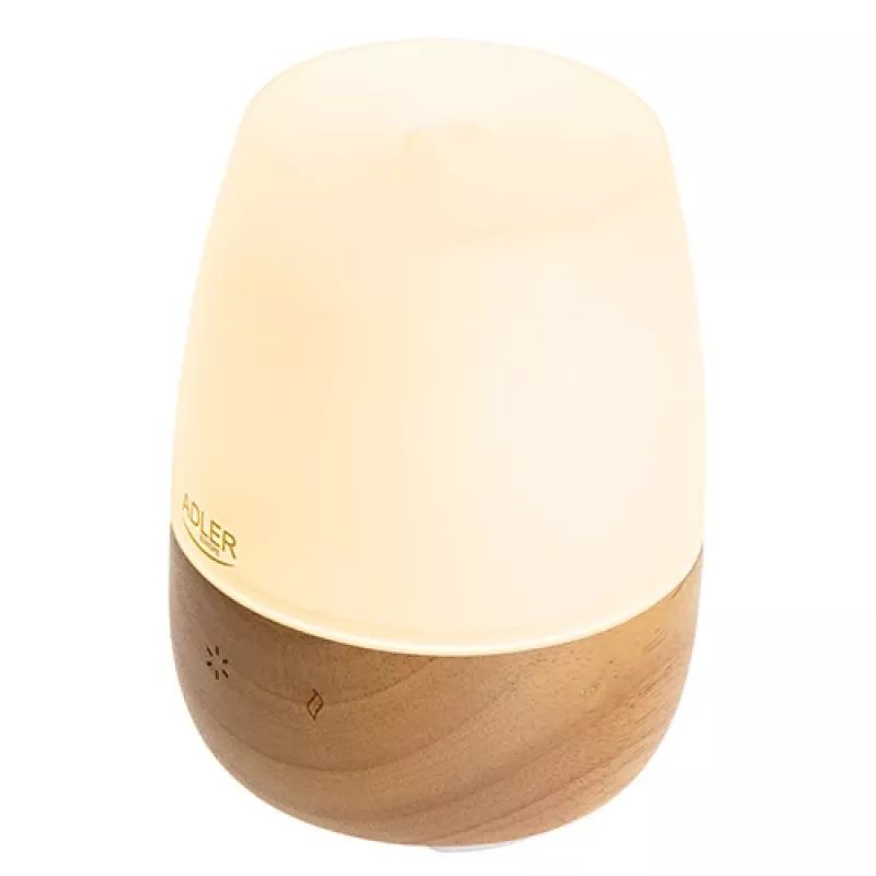 Aroma difuzors Adler AD 7967 — ultraskaņas, telpām līdz 25 m², brūns/balts