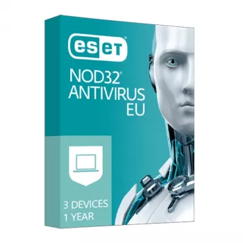 ESET NOD32 Antivirus – 3 ierīces, 1 gads, ESD EU