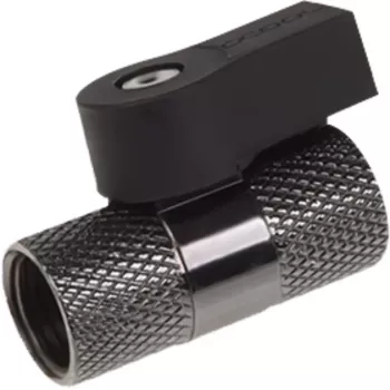 Alphacool 2-way ball valve G1/4 - Melns Nickel (17354)