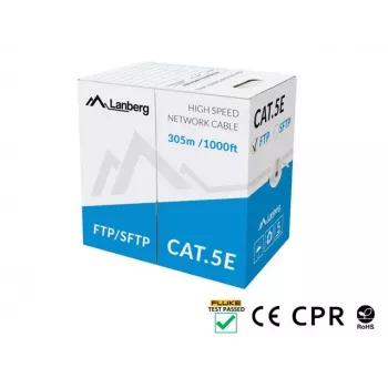 Networking kabelis Lanberg LCS5-11CU-0305-S RJ45 Cat5e 305 m pelēka