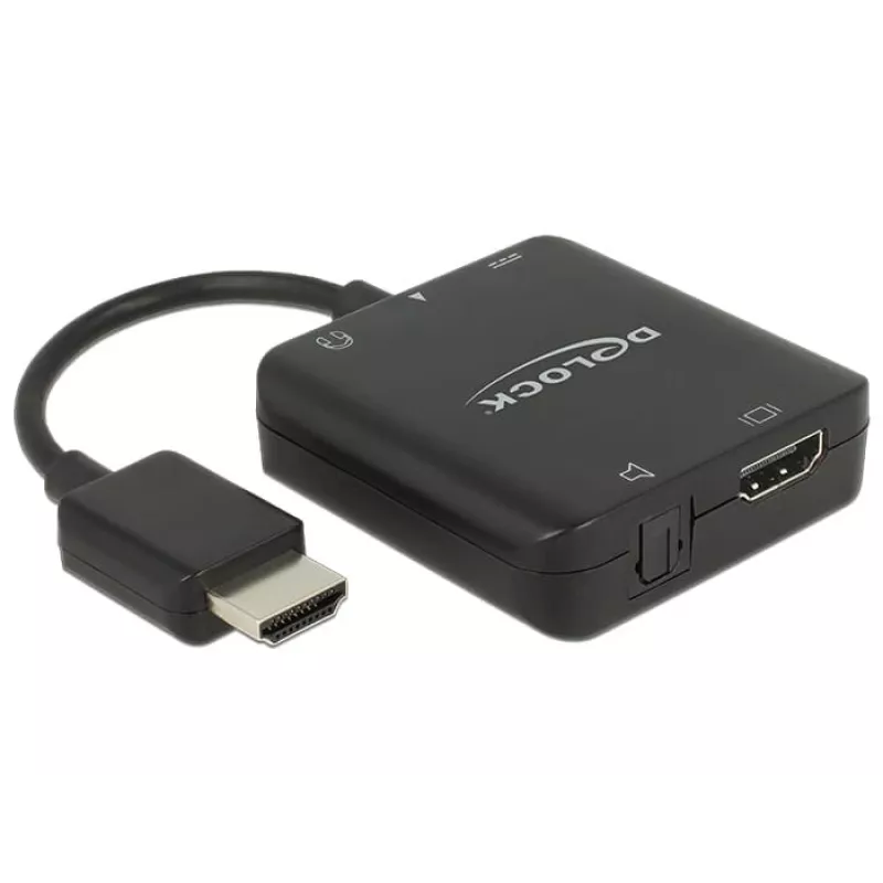 Audio pārveidotājs DeLOCK 62784 Melns