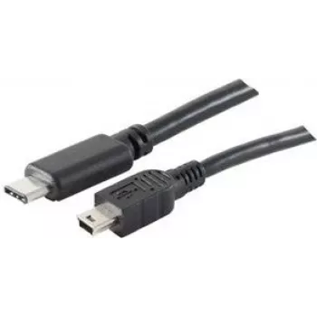 shiverpeaks BS77144-1.0 1 m USB-C–Mini-USB-B vīriešu–vīriešu melns USB kabelis (BS77144-1.0)