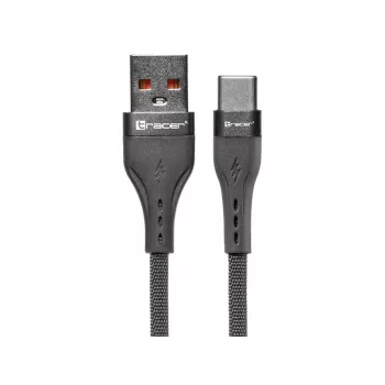 Tracer 47487 USB A - Type C M/M 1m kabelis pelēks