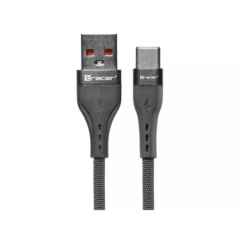 Tracer 47487 USB A - Type C M/M 1m kabelis pelēks