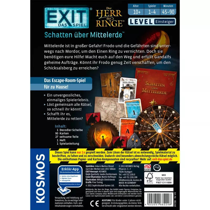 Kosmos EXIT Card Game ceļojumu/piedzīvojumu