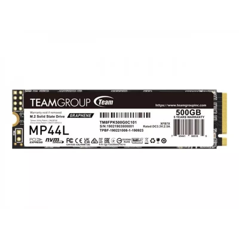 SSD disks Team Group 500GB M.2 PCI Express 4.0 NVMe TM8FPK500G0C101