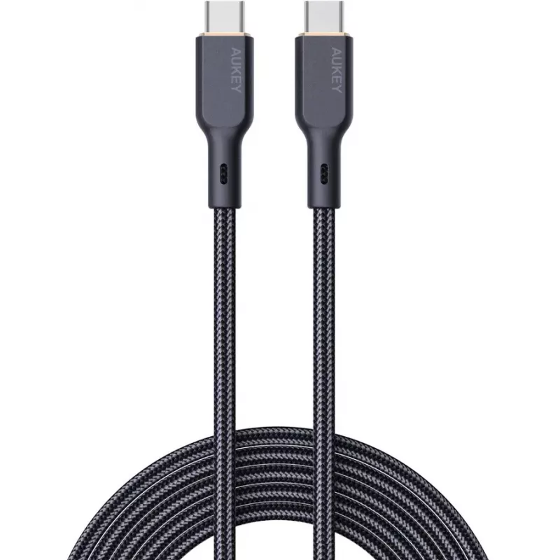 AUKEY CB-KCC101 Nylon kabelis USB-C - USB-C 1m