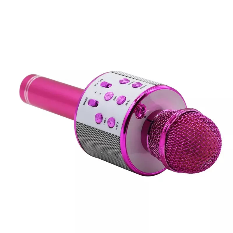 Mikrofons MANTA MIC11-PK Rozā — vadu 3,5 mm ligzda, viegls rokas mikrofons