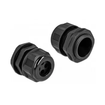 Kabeļu blīvslēgs DeLOCK 60381 melns plastmasas 2 gab.